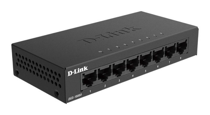 Коммутатор D-Link DGS-1008D/R1A (L2) 8x1Гбит/с неуправляемый
