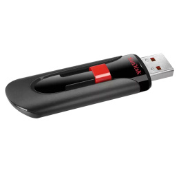 Флешка USB Sandisk Cruzer Glide 64ГБ, USB2.0, черный и красный [sdcz60-064g-b35]