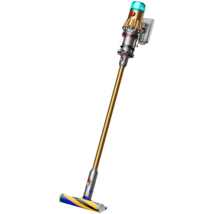 Беспроводной пылесос Dyson/ Беспроводной пылесос Dyson, объем контейнера 0.35 л, уровень шума 89 дБ, максимальная мощность 150 аВт V12 Detect Slim Absolute iron gold 448870-01