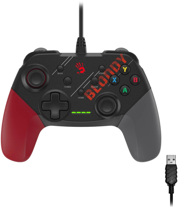 Геймпад A4Tech Bloody GP30 Sports черный/красный USB виброотдача обратная связь GP30 SPORTS RED