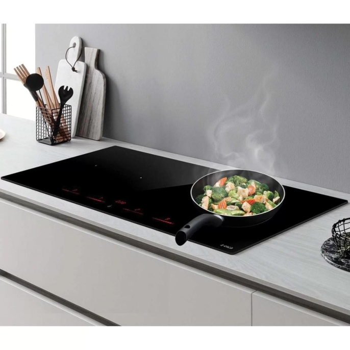 Индукционная варочная панель ELICA, 87см, две Bridge zone, сенсорное управление, 9 уровней мощности, Booster, индикатор остаточного тепла, распознование посуды, пауза, подогрев, таймер, цвет черный PRF0183917