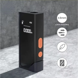 Лазерный дальномер DELI Home Series Black DL331140 диапазон измерений 0,05-40м, точность измерения +/-3мм, 370 мАч, OLED дисплей, Type-C 170179