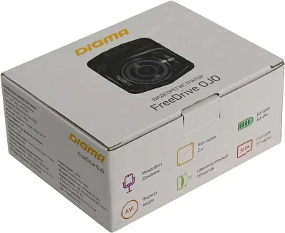 Видеорегистратор Digma FreeDrive OJO черный 0.3Mpix 480x640 480p 70гр. GPDV6624