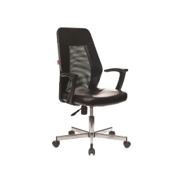 Кресло Easy Chair VBEChair-225 DSL PTW кожзам, черный, сетка черная, хром 979629