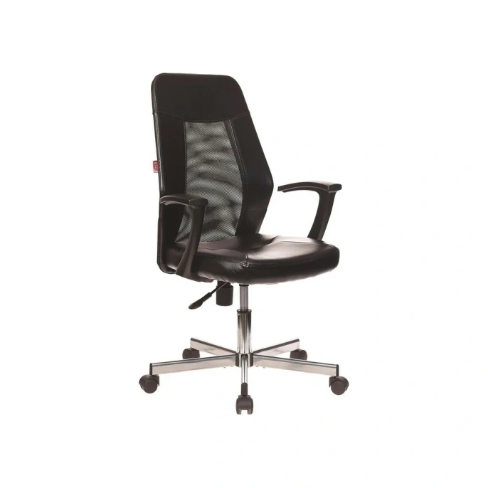 Кресло Easy Chair VBEChair-225 DSL PTW кожзам, черный, сетка черная, хром 979629