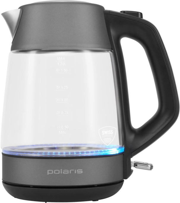 Чайник электрический Polaris PWK 1760CGL 1.7л. 2150Вт шампань/черный корпус: стекло/металл