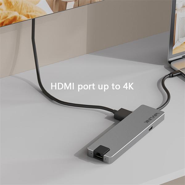 док-станция Docking Station WAVLINK USB-C Travel Mini/100W PowerDelivery/ 1xUSB3.0/1xUSB2.0/1xHDMI 4K 60HZ/1xGigabit LAN/SD/Micro SD Card Reader WL-UHP3409 Pro