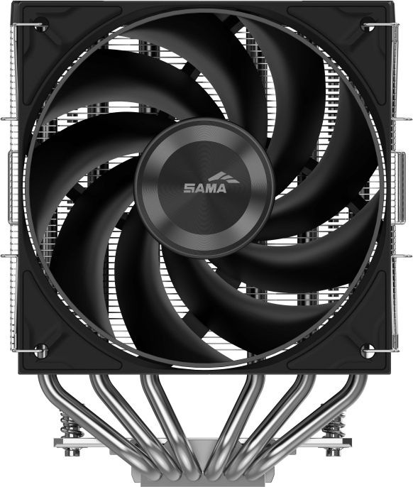 Кулер для процессора CPU Cooler SAMA A60E 265W, 4-pin PWM, 156.5mm, 6x6mm, 2x120mm, 78CFM, 29dBA, 2200RPM, S: 1851/1700/1200/115X, AM5/AM4, silver A60-XXWNNXOX-G