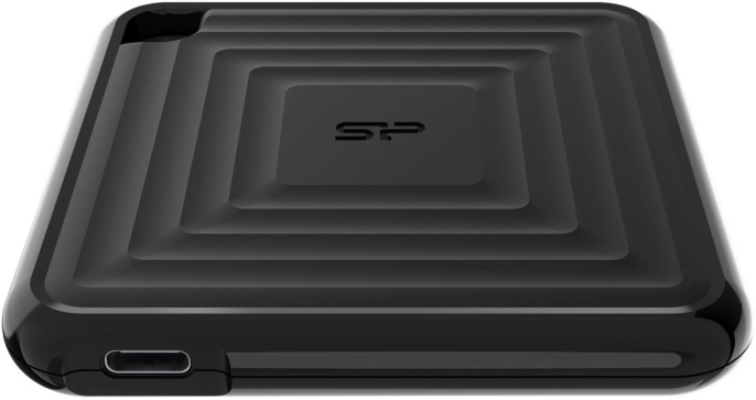 512ГБ Внешний диск SSD Silicon Power PC60 SP512GBPSDPC60CK, USB-C, запись - 500МБ/с, чтение - 540МБ/с, черный