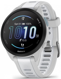 Смарт-часы Garmin Forerunner 165 AMOLED корп.черный/белый рем.белый 010-02863-21