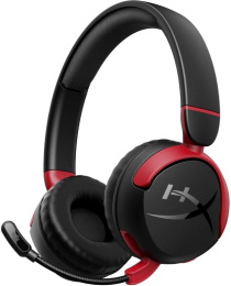 Гарнитура игровая HYPERX Cloud Mini,  для компьютера, накладные,  Bluetooth/3,5 мм, черный  / красный [7g8f1aa]
