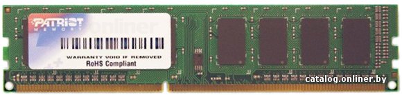 Оперативная память 4Gb Patriot Signature PSD34G16002, DDR III, PC-12800, 1600MHz, 1.5V