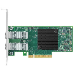 Плата сетевого контроллера Mellanox MCX4121A-ACAT PCI Express x8, низкопрофильная карта, Ethernet 25 Гбит/с, 2хSFP28, 802.1p, зеленый