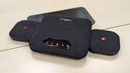 GEMBIRD VoiceXpert VXA-211-W - USB/Bluetooth-спикерфон с комплектом беспроводных микрофонов, DSP аудио, Hi-Fi динамик, аккумулятор
