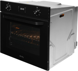 Духовой шкаф электрический DOMFY DM6642EO BG,  68л,  стекло черное