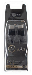 Кабель аудио-видео Cactus CS-HDMI.2-2,  HDMI (m) -  HDMI (m),  ver 2.0,  2м, GOLD,  черный
