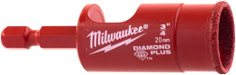 Сверло Milwaukee Diamond Plus 20мм (49560515) (алмазное, обрабатываемый материал: керамогранит, металл, плитка, стекловолокно, фарфор, рабочий диаметр: 20 мм, посадочный диаметр: 1/4" Hex)