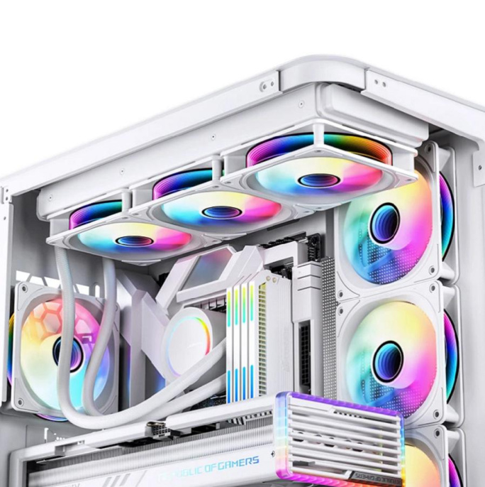 Кулер для корпуса/ Case Cooler JONSBO FR-606WR Reverse 120x120x25mm, 4-pin PWM, ARGB, 35.99CFM, 26.5dBA, 1500RPM, White