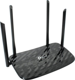 Wi-Fi роутер TP-LINK ARCHER C6,  Wi-Fi 5,  AC1200,  2.4/5ГГц, 4 LAN,  черный
