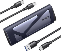 Бокс внешний для жесткого диска UGREEN CM767 15813 M.2 NVMe/M.2 SATA SSD Enclosure 10Gbps. Цвет: серый (15813_)