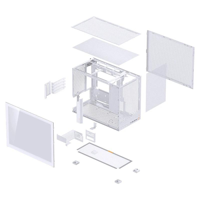 Корпус без блока питания Case JONSBO D32 PRO, Mini-Tower, TG, no fan, 2xUSB-A 3.2 + 1xUSB-C 3.2, mATX, mDTX, mITX White (D32 PRO White)