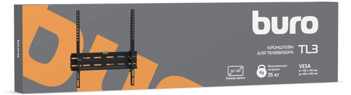 Кронштейн для телевизора Buro TL3, 32-65", настенный, наклон,  черный [bm35a14tf0]