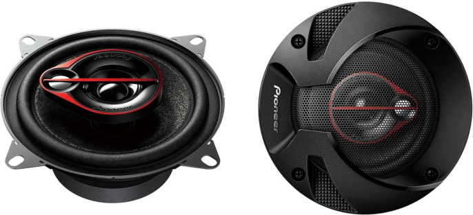 Колонки автомобильные Pioneer TS-R1051S 210Вт 88дБ 4Ом 10см 4дюйм ком.:2кол. коаксиальные трехполосные