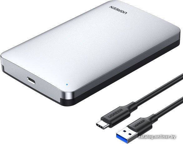 Бокс внешний для жесткого диска UGREEN CM300 70498 2.5-Inch SATA External Hard Drive Enclosure. Цвет: серый