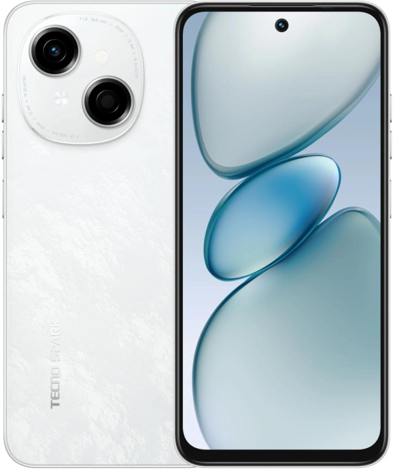 KL4 SPARK GO 1 64+4 Glittery White, 6.56", 20:9, 1612 x 720 пикселей, 1.6GHz, 8 Core, 4GB RAM, 64GB, up to 1TB flash, 13Mpix+AI/8Mpix, 2 Sim, 4G, BT v5.0, WiFi 802.11 b/g/n, GPS/AGPS, GLONASS,NFC, Type-C, 4900mAh, Android T-GO, 183g, 163,69 ммx75,6 ммx8,5