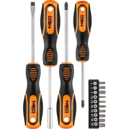 Набор отверток и бит NEO Tools 14 шт 04-196