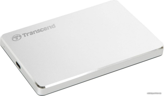 Внешний накопитель Transcend StoreJet 25C3S TS1TSJ25C3S 1TB HDD, USB 3.2 Gen1 (5 Гбит/с), 2.5", металл, цвет серебристый