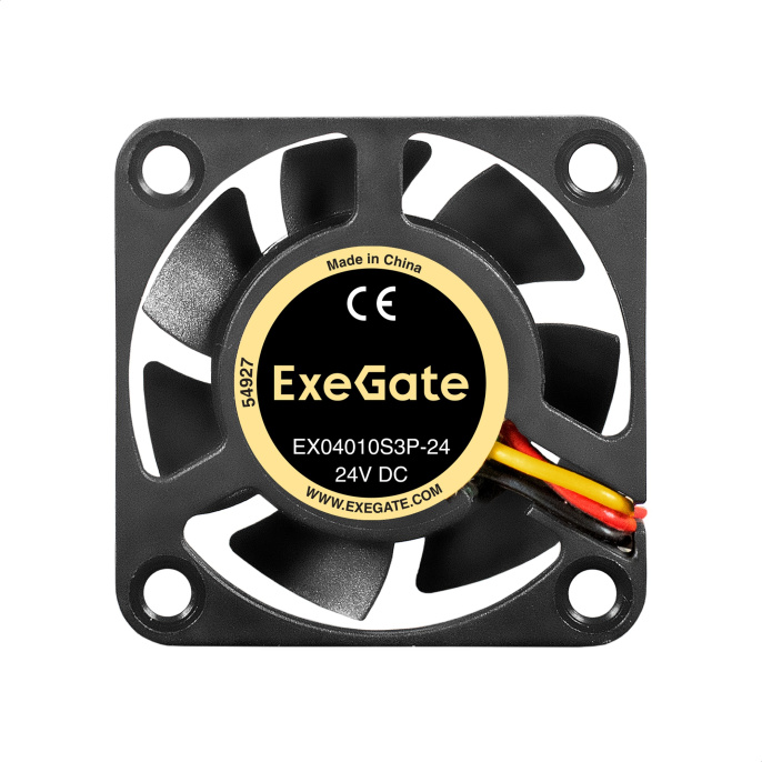 Вентилятор 24В DC ExeGate EX04010S3P-24 (40x40x10 мм, Sleeve bearing (подшипник скольжения), 3pin, 7500RPM, 30dBA) EX297063RUS