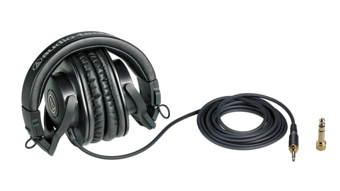 Наушники AUDIO-TECHNICA ATH-M30X, 3.5 мм, мониторные, черный [15116965]