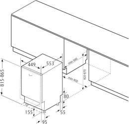 Посудомоечная машина встраив. Krona Kamaya 45 BI 1930Вт узкая