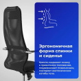 Кресло МЕТТА SU-B-8, сетка, до 120кг, топ-ган, фиксированные подлокотники,  черный