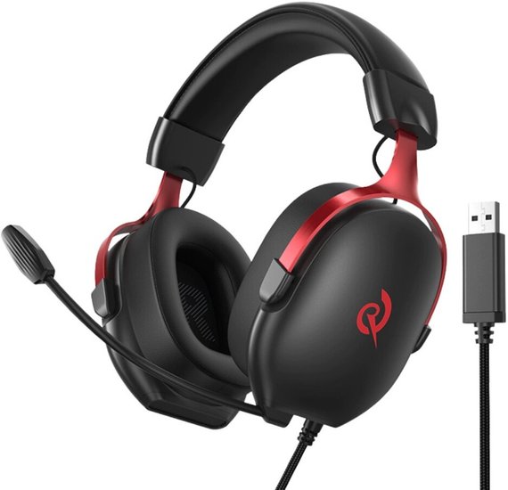 Гарнитура QCY VN200 Pro Black BH25H7GMA виртуальный объемный звук через USB 7.1, 40-миллиметровый неодимовый драйвер, качественная настройка звука, регулируемое оголовье и поворотный микрофон, полная совместимость