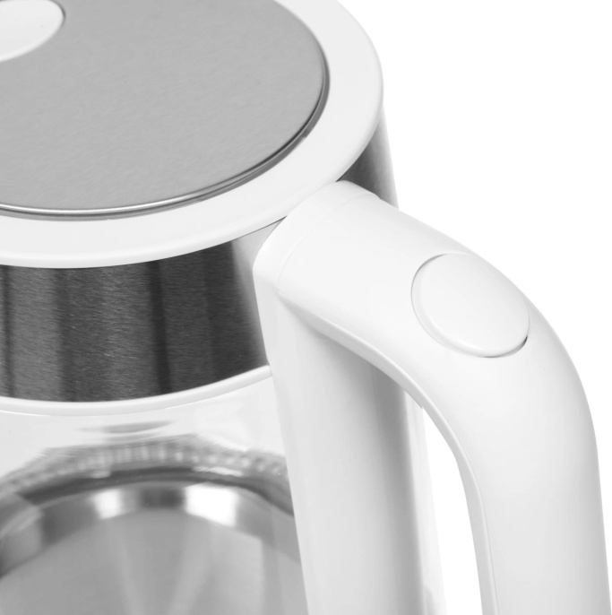 Чайник электрический Candy CK-301 1.8л. 2200Вт белый корпус: стекло/пластик