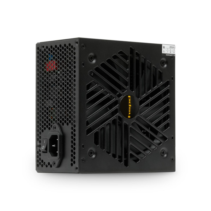 Блок питания HSPD, 750W 80+ Gold ATX, 2.52, Full modular, 1x24 20+4 pin mesh 550mm, 1xCPU*2 8 4+4 pin 650+150mm, 2xPCIe*2 8 6+2 pin 500+150mm, 2xSATA*3 450+150+150mm, 1xMOLEX4pin*3 450+150+150mm , Active, 120x120mm, 150x140x86mm, APFC, OVP, UVP, SCP, OC
