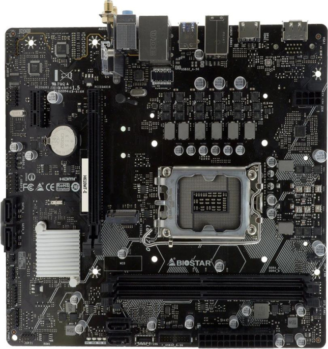 Материнская плата Biostar H610MT-E Soc-1700 Intel H610 2xDDR4 mATX AC`97 8ch 7.1 GbLAN+HDMI+DP