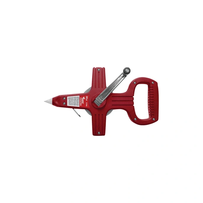 Землемерная рулетка стальная лента 20 м, красный открытый пластиковый корпус КУРС 17762