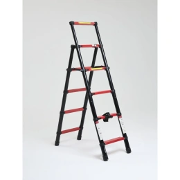 Телескопическая лестница-стремянка WORKY BLACK 5+6 ступеней, 1.4м+1.7м ARD257795