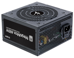 Блок питания Zalman MegaMax 600W ZM600-TXIIv2 ATX 12V v2.3, APFC, 80Plus Standard, 3,3V-22А, 5V-21А, 12V-45А, -12V-0.5А, 5Vsb-3А, OPP/OVP/UVP/SCP, размер кулера: 120мм, 140x150x86mm, 1.68кг