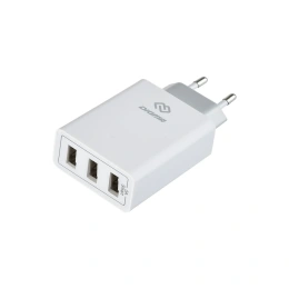 Сетевое зарядное устройство DIGMA DGWC-3U-5A-WG 5A универсальное, белый 1079232