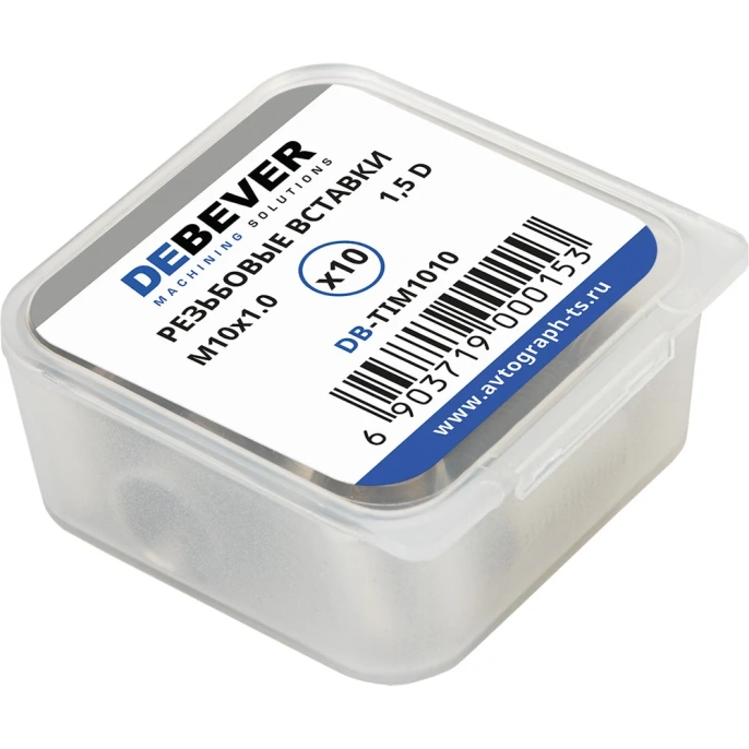 Резьбовые вставки DeBever M10x1.0, 1.5D, 10 предметов DB-TIM1010