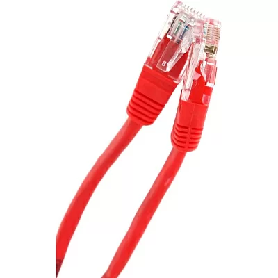 Патчкорд литой "Telecom" UTP кат.5е 1,5м красный VCOM NA102-R-1.5M