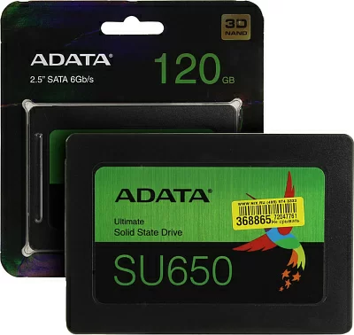 Накопитель SSD 120 Gb SATA 6Gb/s A-DATA Ultimate SU650 ASU650SS-120GT-R 2.5" 3D TLC