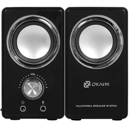 Oklick OK-116 2.0 черный 6Вт портативные