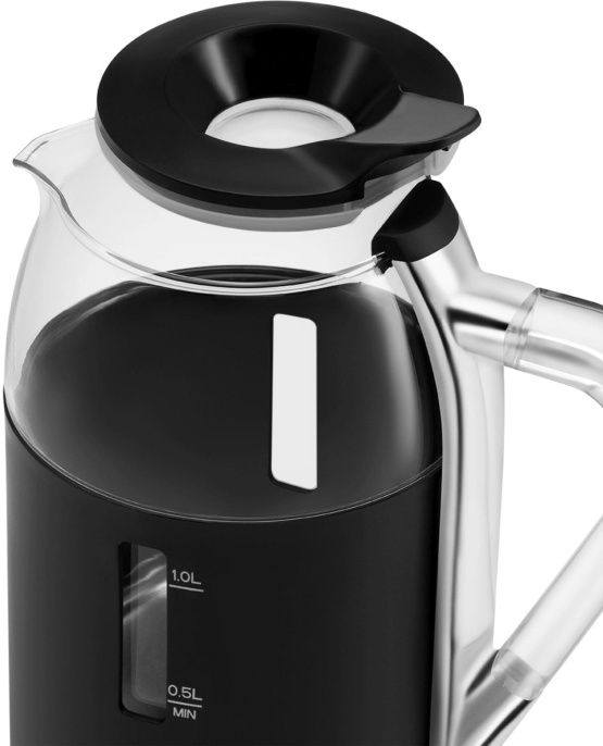 Чайник электрический Polaris PWK 1563CGL 1.5л. 2200Вт черный/прозрачный корпус: пластик/стекло