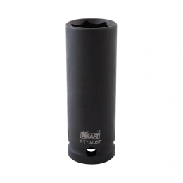 Головка ударная 6-гранная удлиненная 19 мм, 1/2"DR KRAFT KT 702057