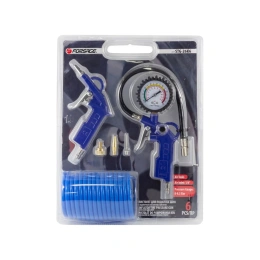 Пистолет для подкачки шин Forsage с манометром в комплекте с пистолетом обдувочным и шлангом F-STG-26K6(52250)